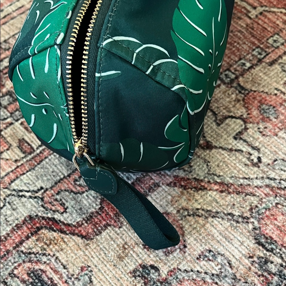 Kate Spade Green Monstera Leaf Print Cosmetic Bag - Picture 8 of 17